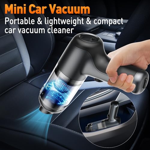 POYET Handheld Vacuum Cordless, Mini Car Vacuum Cleaner, 3 in 1 Portable Rechargeable Dust Buster & Air Blower & Hand Pump Powerful Small Vacuum for Home, Office Car Cleaning - Image 6
