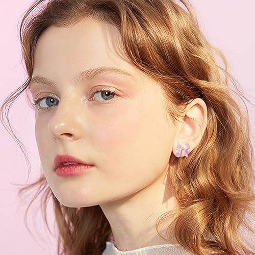 Image of Plastic Earrings for Sensitive Ears Flower Studs for Women