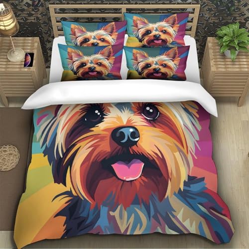 Parure de lit chien 3D hypoallergique et résistante pour préserver le sommeil des ados - 5