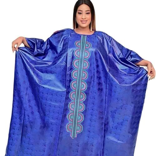 Boubou Bazin Riche Long Dresses For African Ankara Women Girl Wedding Party Dashiki Robe Embroidered Daily Dress