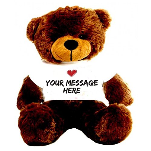 HugnFeel® Soft Toys Big Teddy Bear Wearing with Your Message T-Shirt 6 feet Chocolate Brown_T Shirt_with Your Message Plush & Stuffed Toys (B08CRW64N6) Amazon Price History, Amazon Price Tracker