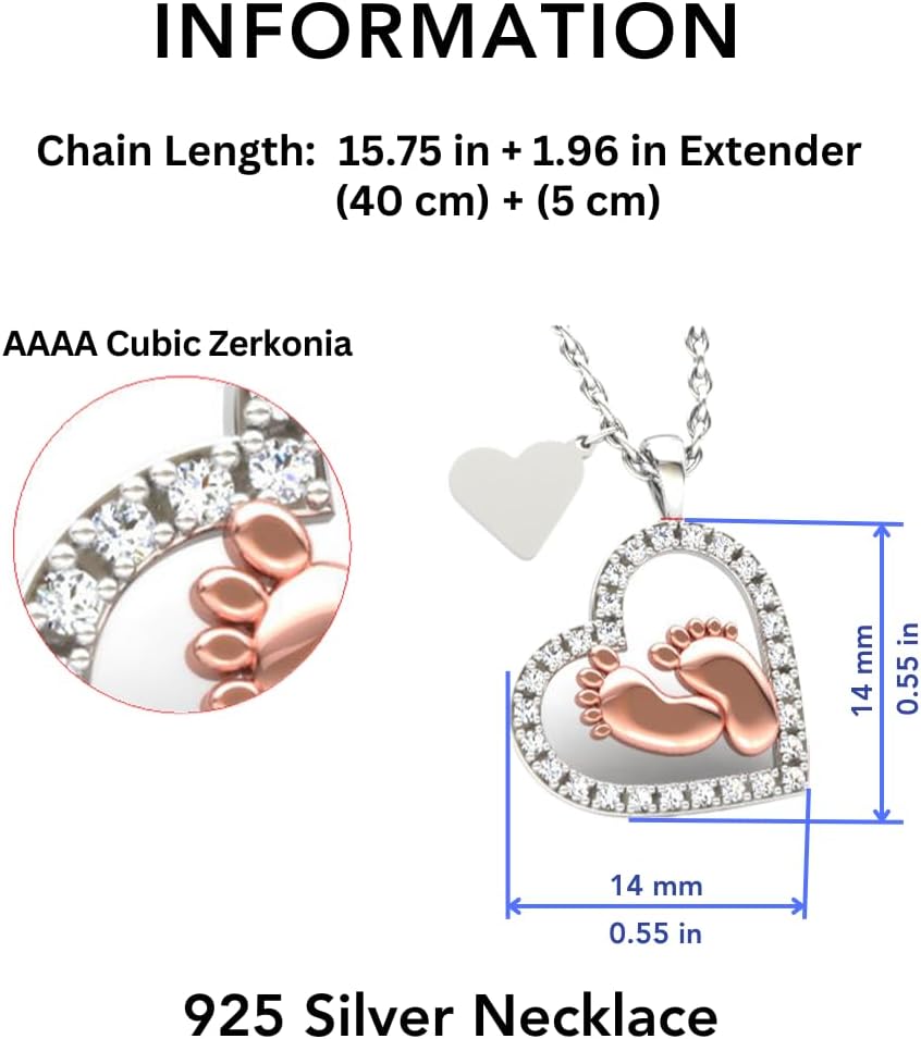 Mommy to Be Gift, Mom to Be - Sterling Silver Baby Feet Necklace, Pregnancy Gifts, to My Mommy from Baby Bump Necklace, Expecting Mom Gifts - Image 5