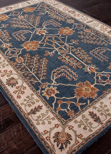Image of 4x6 Ft Wool Tufted Rug - Compact Handcrafted Carpet for Small Living Rooms, Bedrooms & Study Areas