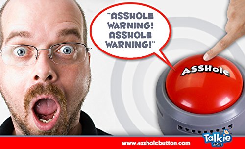 Asshole Button - Talking Button Features Hilarious Asshole Sayings - Talking Novelty Gift With Funny Sound Clips #TOP5