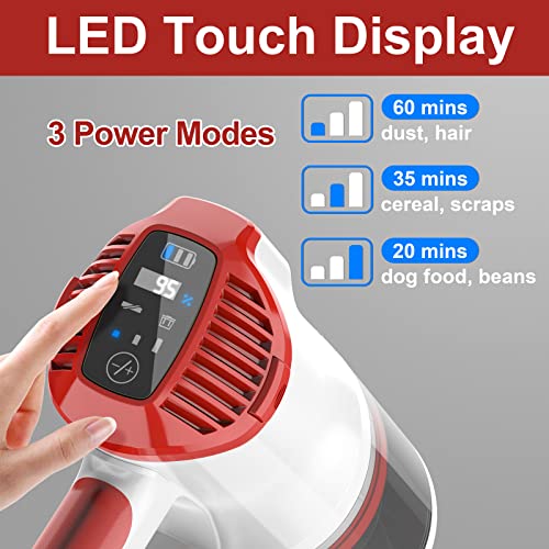 UMLo Cordless Vacuum Cleaner, 300W 28Kpa Cordless Stick Vacuum with LED