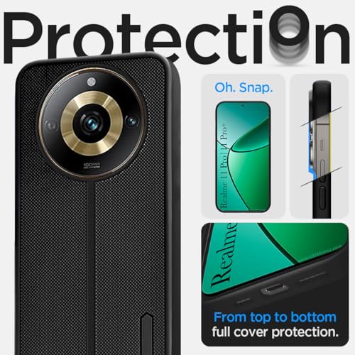Image of Jkobi Back Cover Case for Realme 11 Pro 5G | Realme 11 Pro Plus 5G (Textured Grip Design | Camera Protection | Slim and Light Weight | Soft Touch and Feel | Black)