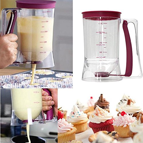 LiebHome Roestvrij Staal 1000ml Donut Wafel Batter Dispenser Met Rack Cupcake Funnel Pancake Maker Thuis Keuken DIY Bakgereedschap Helper