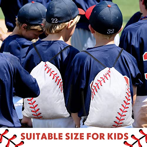 Eccliy 24 Pcs Baseball Drawstring Bag Sports Gym Drawstring Baseball Goodie Favor Gift Sack Bags for Adults4