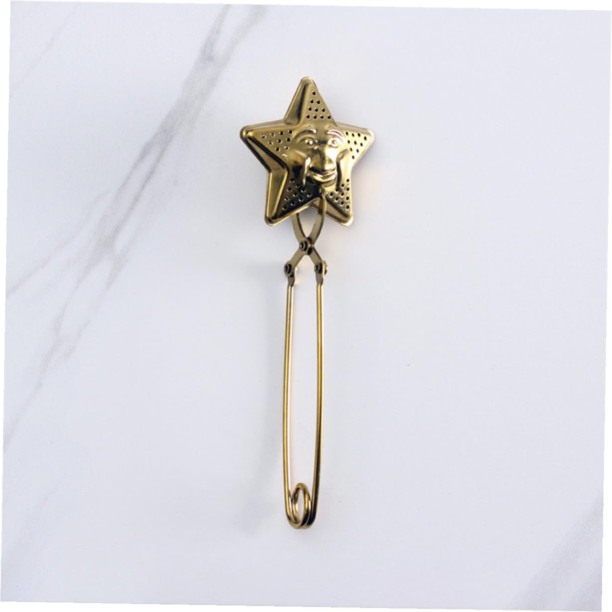 TOYANDONA Colador de Té de Acero Inoxidable con Mango Filtro Infusionador para Sueltas Diseño Estrella y Luna Práctico y Duradero para Tazas y Teteras