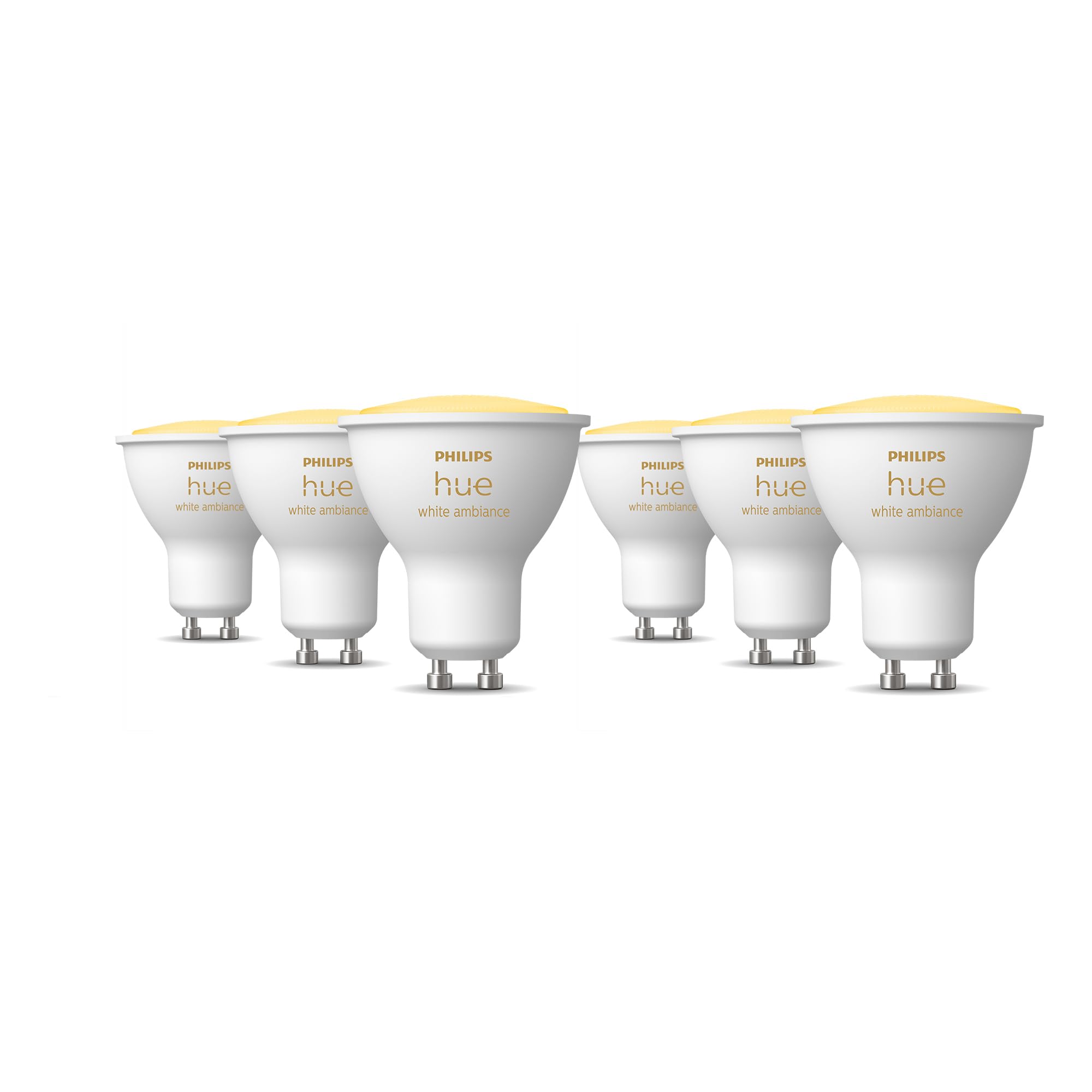 Philips Hue White Gu10 Led Spotlight Bulb, Tunable Light, Dimmable
