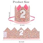 SuPoo 2nd to 6th Birthday Decorations for Girl Sprinkle Birthday Hat Headband Birthday Crown for Girl Princess Tiara Gift - Image 5