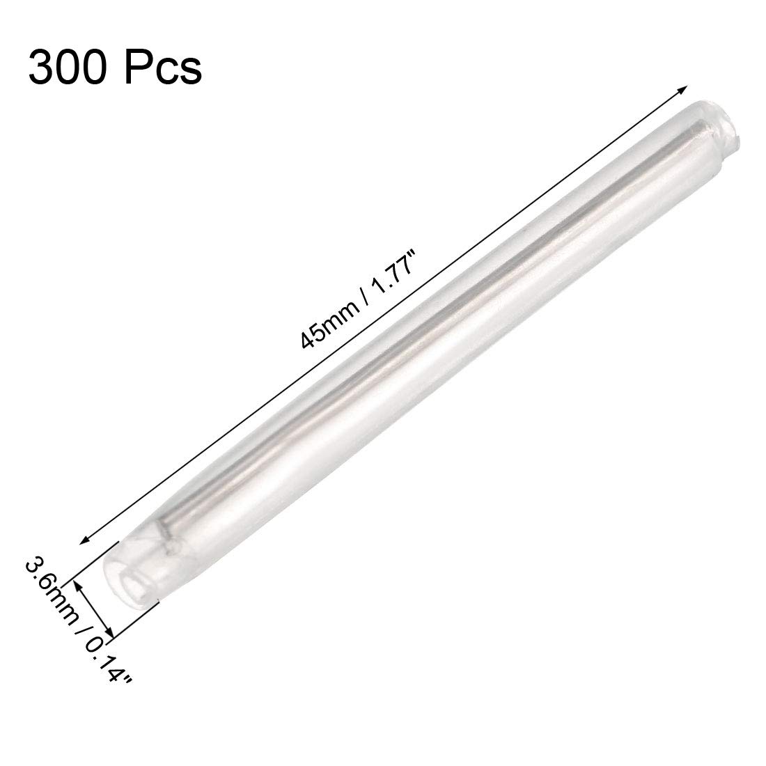 sourcing map 300pcs Smoove Fibre Optique 45mm 3.6mm OD épissures par fusion fibre optique Tube thermorétractable