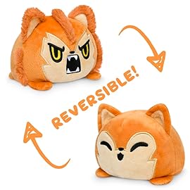 TeeTurtle - The Original Reversible Werewolf Plushie - Cute Sensory Fidget Stuffed Animals That Show Your Mood - Perfect for Halloween!