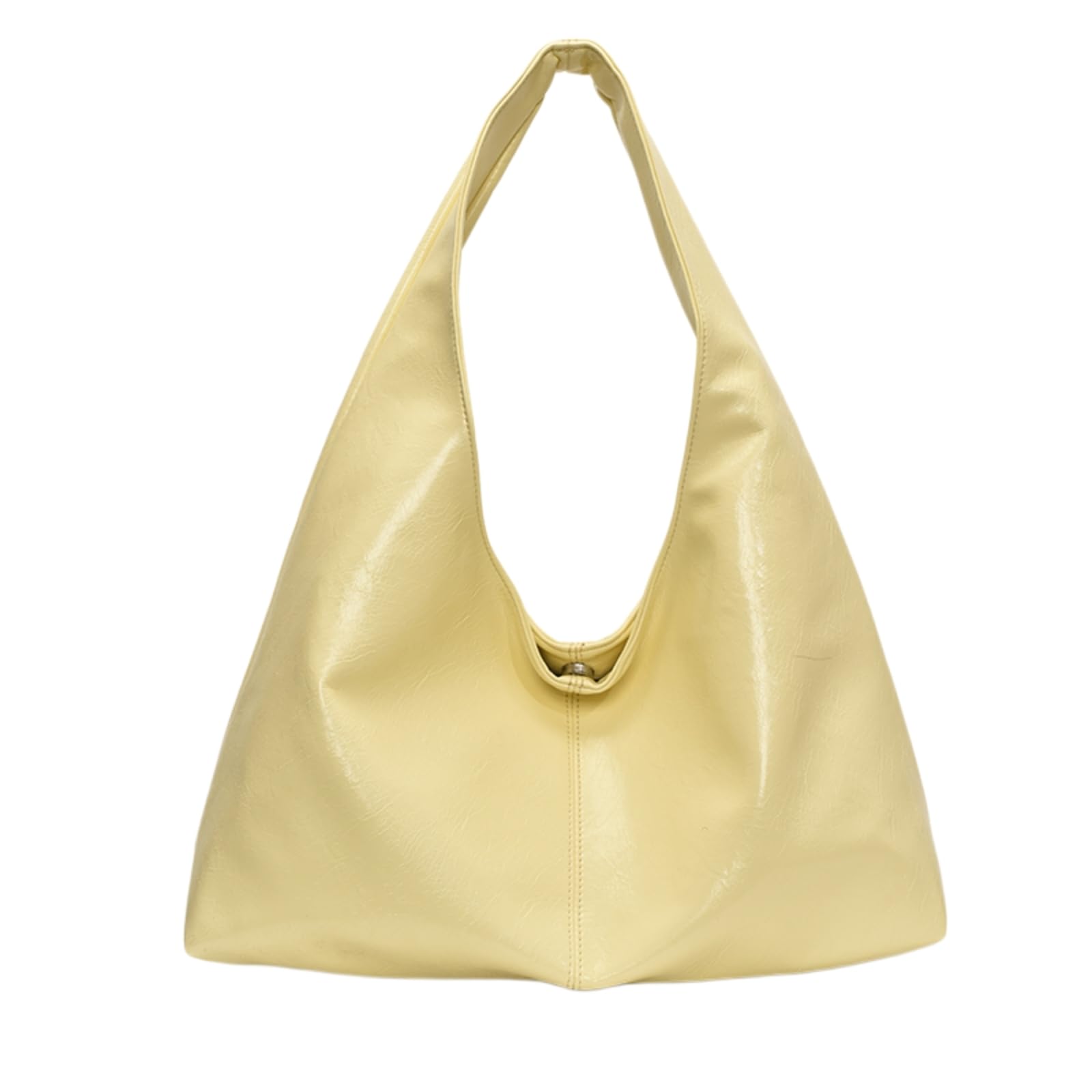 Borsa A Tracolla Spalla con Chiusura Snap, Morbida Cintura Singola-green-45cmx26cmx12cm