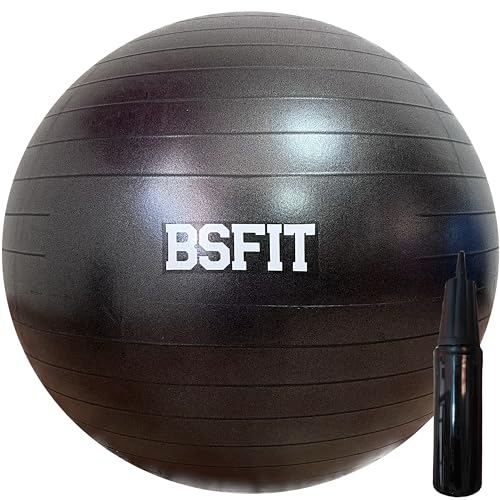 BSFIT Pelota de Pilates, Pelota Embarazada de 75 cm, Pilates Accesorios, Fitness, Embarazo, Descubre una Variedad en Balon Yoga y Accesorios para tu Rutina de Ejercicio (Diametro 75cm)
