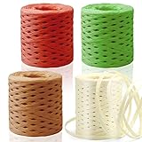 rafia para manualidades venta Material de alta calidad Nuestra cinta de rafia está hecha de papel mate, que es fuerte y duradero, no es fácil de rasgar y se puede almacenar durante mucho tiempo; y este material de papel es seguro de usar, respetuoso con el medio ambiente y fácil de degradar.