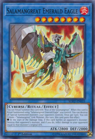 Yu-Gi-Oh! Salamangreat Emerald Eagle - SOFU-EN033 Common - Soul Fusion Unlimited Edition Single Card
