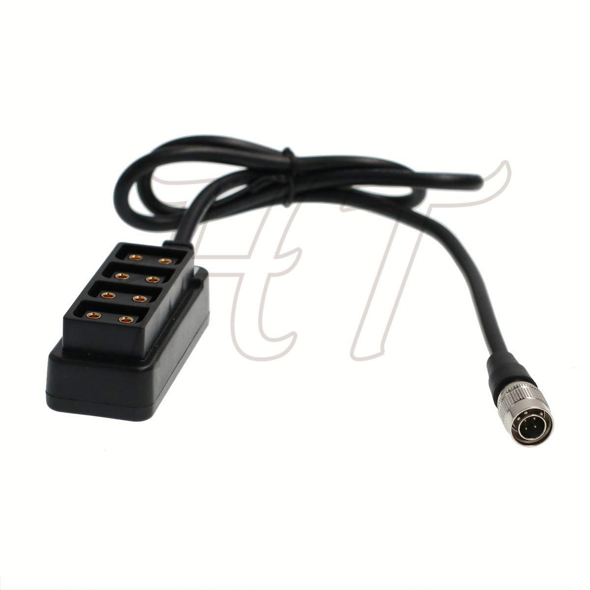 HT Hirose 4 Pin to D-tap 4 Port Power Supply Splitter Adapter for Sony F5 F55 Camera and BDS Power Unit (60cm)