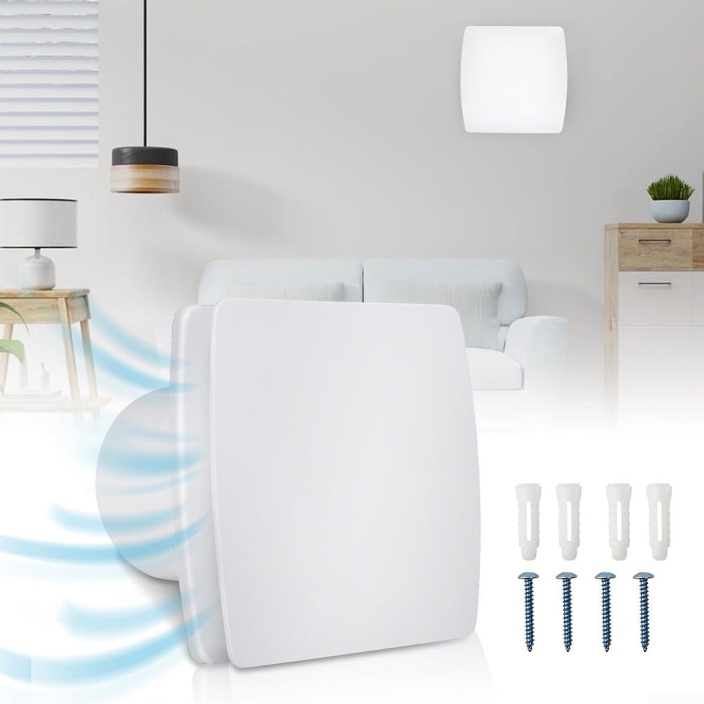 Ventilador de extracción, ventilador de extracción de conductos en línea de bajo ruido, con higrostato y temporizador ventilador extractor silencioso de pared de baño, para el hogar, la cocina,