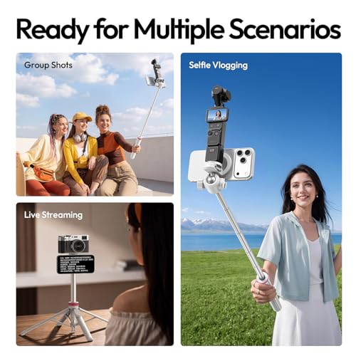 Image of ULANZI MT44M Auto Open Magnetic Phone Tripod, 59 inch Selfie Stick with Remote