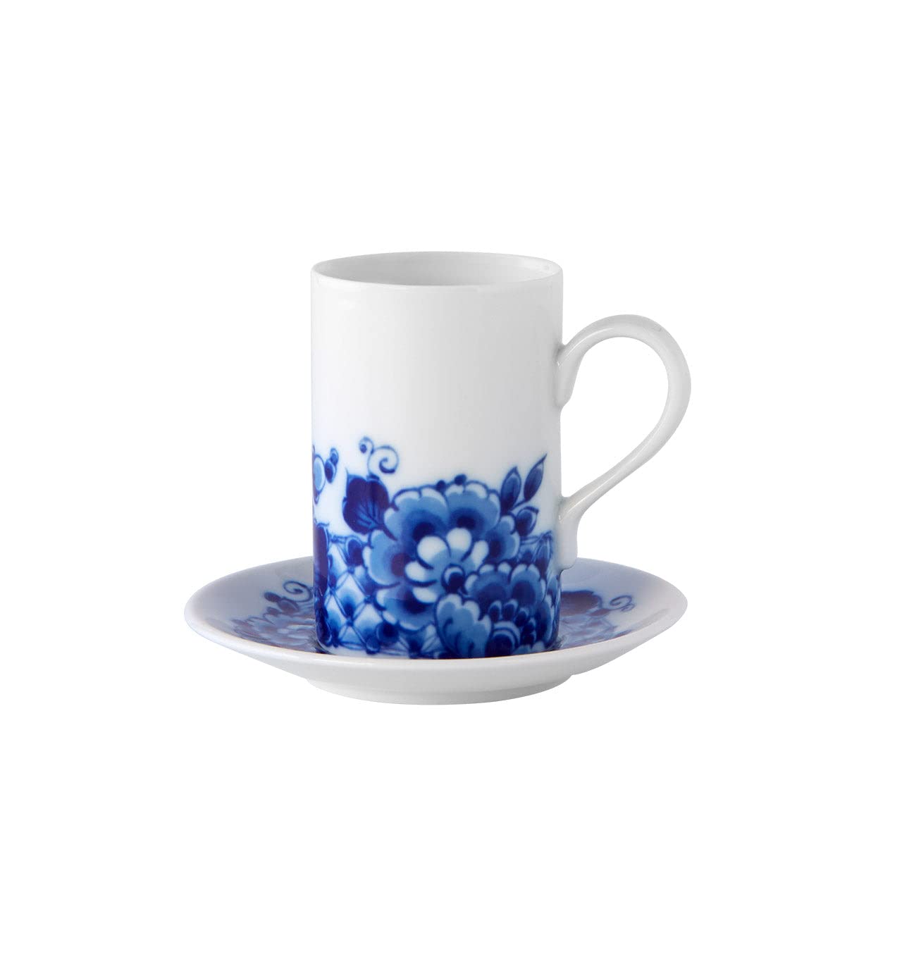 Vista Alegre Blue Ming Porcelain Coffee Cup & Saucer | Set of 4