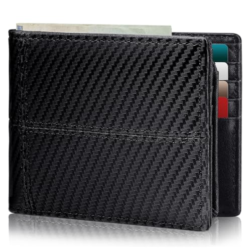 Image of Artpaxy Mens Wallet Bifold Genuine Leather RFID Blocking Wallet for Men with 2 ID Windows 12 Card Holders 2 cash pockets 1 Gift Box