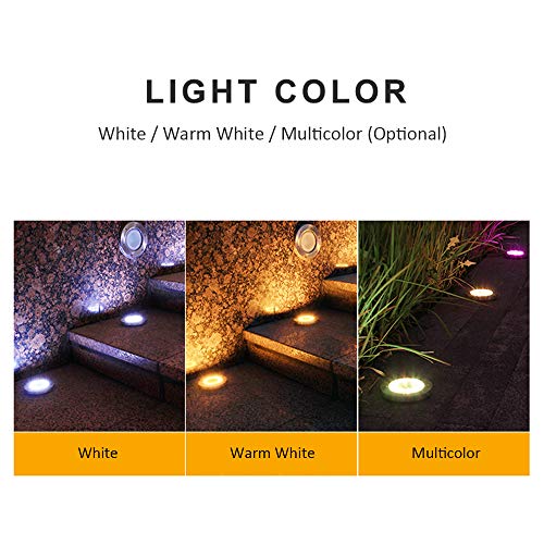 Ajcoflt Luz de solo solar 16LED Lâmpada de gramado para iluminação de paisagens ao ar livre IP65 Luz