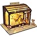 GJRFYJ Holzspielzeug -Dollhouse Miniatur mit Möbeln, DIY Puppenstuben Kit Plus-Staub-Beweis und Musik-Bewegung, Mensur Kreativraum (Color : Brown)