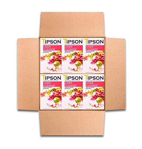 Tipson Tea Liver Cleansing Tea Herbal (6 Pack)- Healthy Cleansing Formula With Natural Herbs- by MunchBox