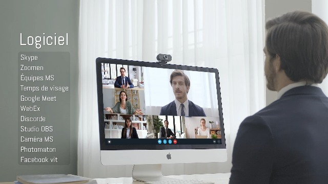 Webcam 1080P Full HD Dericam - Avec Micro, Couvercle Confidentialité, Angle 110°, Compatible PC/Mac, Pour Streaming Et Visio