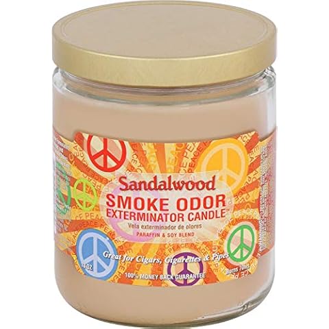 Smoke Odor Exterminator 13 oz Jar Candles Sandalwood, Pack of 2 Cover