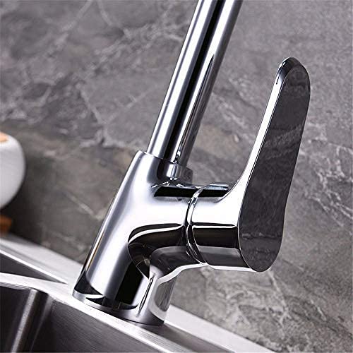 OKUOKA Kit de Reparación Fregadero Mezclador Grifo Baño Cocina Lavabo Grifo ImpermeableAgua Acero Inoxidable Cocina Multiuso Retráctil Tanques D' Rotatorio Agua fría y Caliente