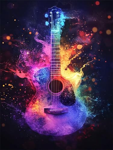Pintar por numeros adultos chitarra kit de manualidades con oleo en lienzo 90x120cm
