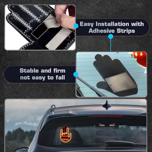 Luz LED de Gestos para Auto, Señal Divertida Interior miniatura 3