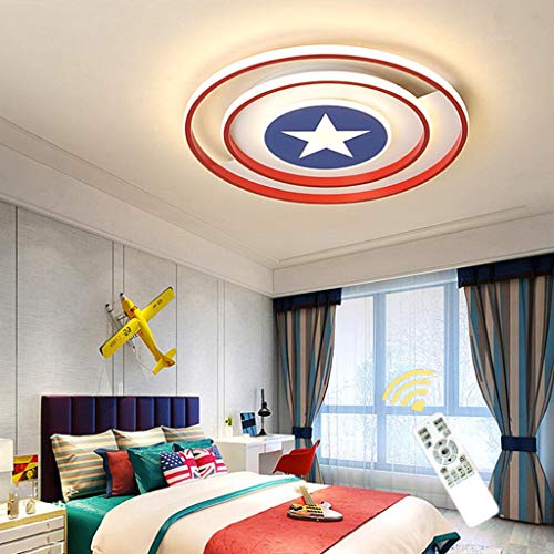 WJLL LED Cartoon Kinderzimmer Lampe Captain America Deckenleuchte Dimmbare...