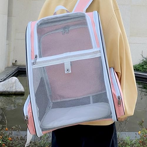 Mochila de malla transpirable para mascotas y bolsa de transporte ventilada 7