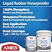 Ames Block & Wall™ Liquid Rubber Waterproofer Multi-Purpose Coating & Sealant - 1 Gallon - Perfect to Use As Concrete Sealer and Waterproofer for Basements and Foundations - Made in The USA, White