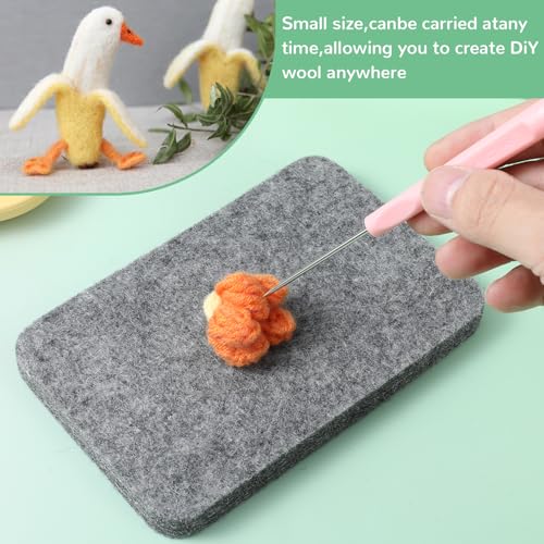 Image of Aeaocvo Needle Felting Pad, 4x6 in Needle Felting Mat, Gray Sponge Pad for Any Wool Felt Supplies