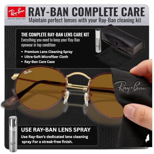 Image of Ray-Ban RB3447 ROUND METAL Round Shaped Sunglasses for Men with Official RAYBAN Eyewear Kit
