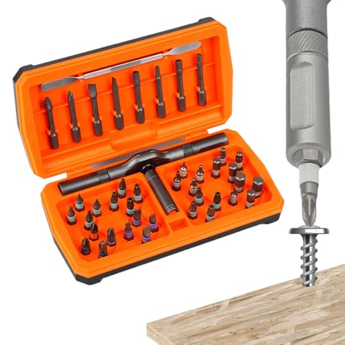 manhegari Ratschenschraubendreher-Set | Magnetischer Multi-Bit-Antrieb, 43-in-1 Multi-Bit-Schraubendreher für die Reparatur von PC, Auto, Fahrrad, Fahrrad, Brille, für Fahrrad, PC, Auto