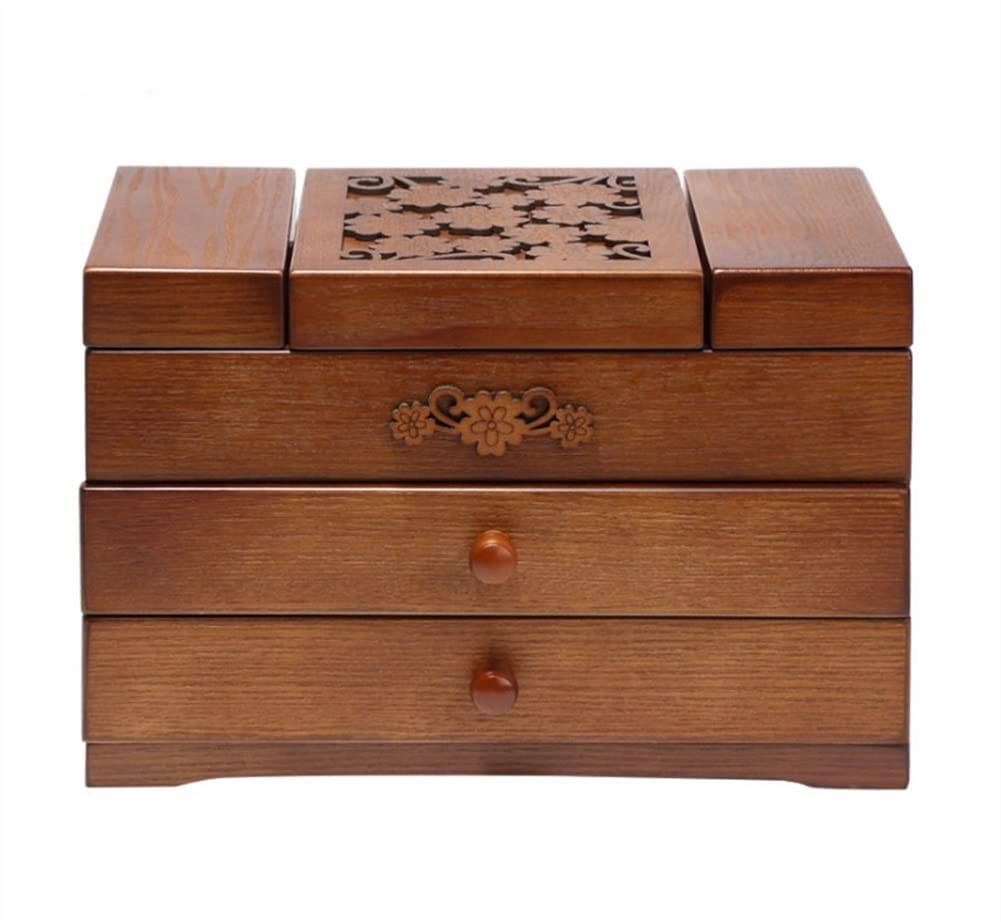 Holz-Schmuckkästchen, Vintage-Holz-Schmuckkästchen, Schmuck-Organizer für Schmuck, Uhren, Halskette, Ring, Aufbewahrungsbox Beauty Comes
