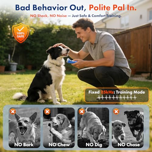 Anti Barking Device for Dogs, 2026 Upgraded LED Screen 50FT 3X Dog Trainer Ultrasonic Dog Bark Deterrent Devices Outdoor, No Bark Stopper for Neighbors Dog Barking Silencer, Bark Button for Dog - Image 5