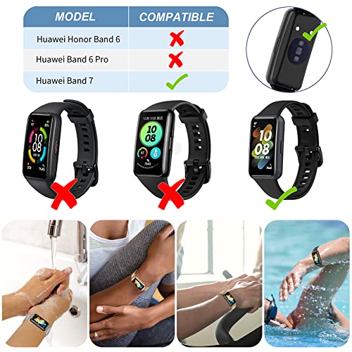 MIJOBS Strap Compatible with Huawei Band 7 Wristband Stainless Steel Metal Straps for Huawei Band 7 Standard & Huawei Band 7 NFC Edition - Image 4