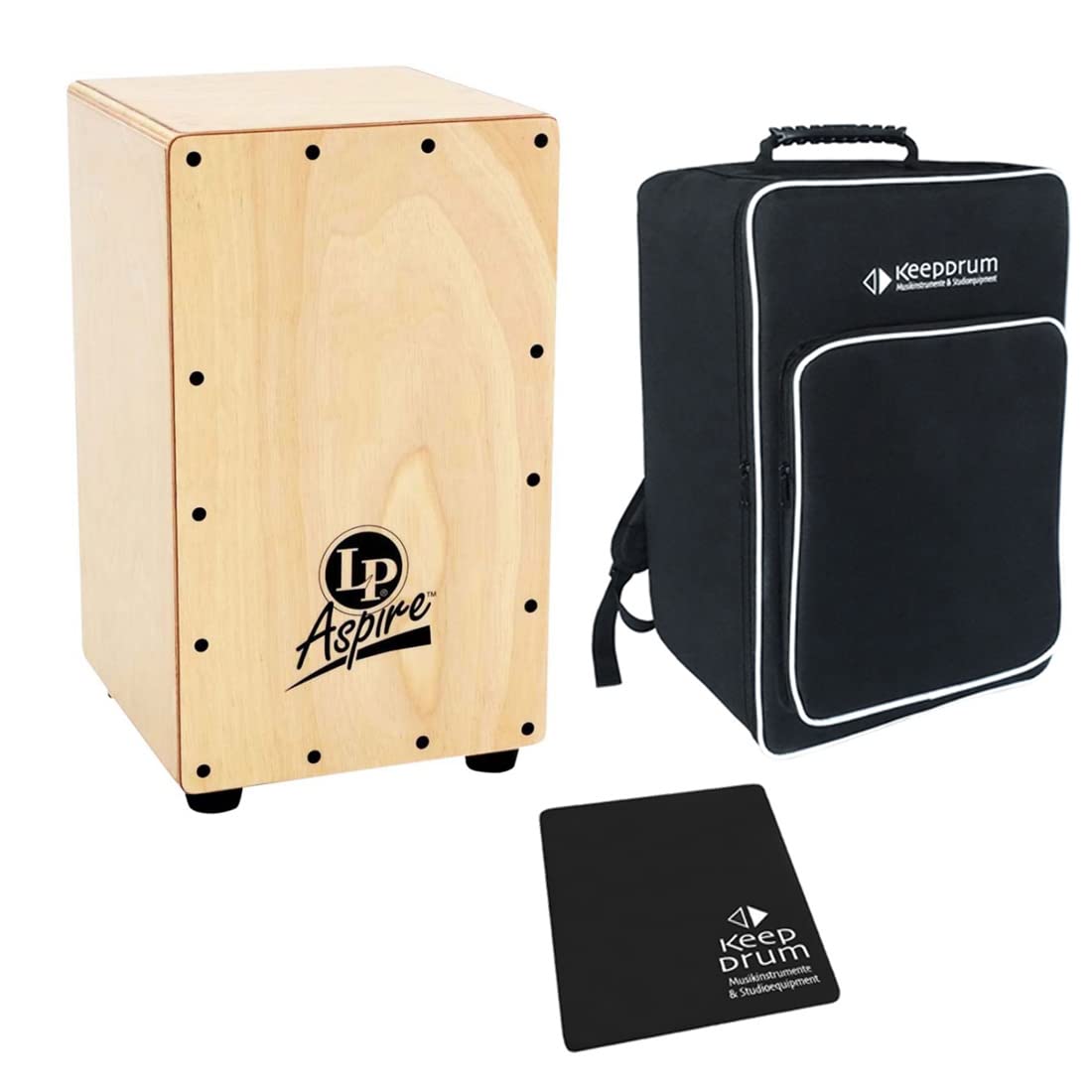 LP Latin Percussion Aspire Junior Cajon LPA1330 + Keepdrum Gig Bag