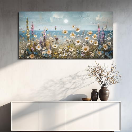 KELIYUAN Large Canva Wall Art For Living Room Farmhouse Wall Decor For Bedroom Office Decorations Abstract Paintings Flowers Landscape Wall Pictures Artwork Modern Aesthetic Room Home Decor 24x48In