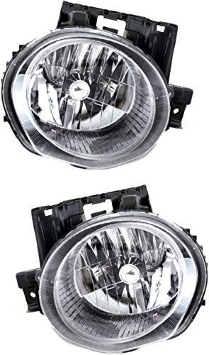 Garage-Pro Headlights Assembly Pair Driver Passenger Side For Nissan Juke 2011-2014 Halogen With Bulb(s), Replaces# 260101KM0A 260601KM0A