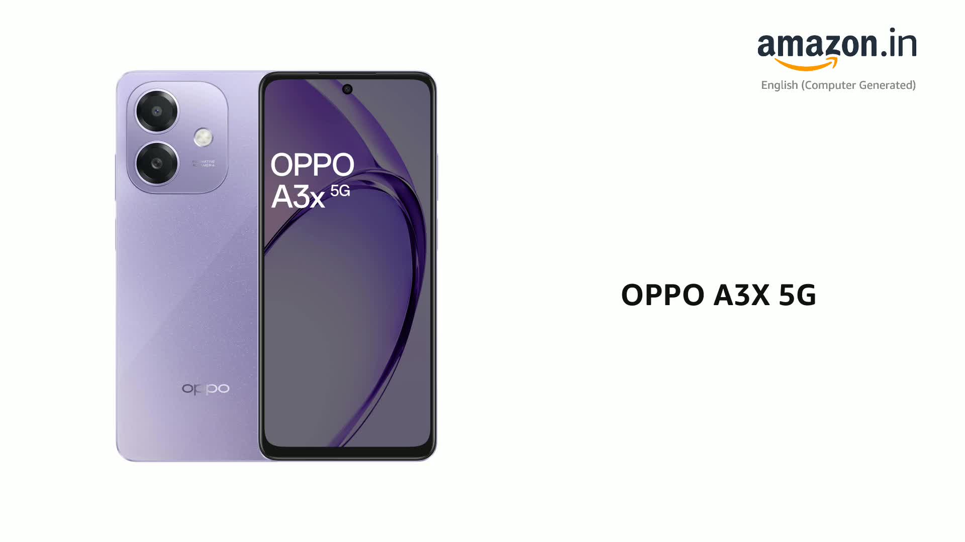 Refurbished) OPPO A3X 5G (Starry Purple, 4GB RAM, 128GB