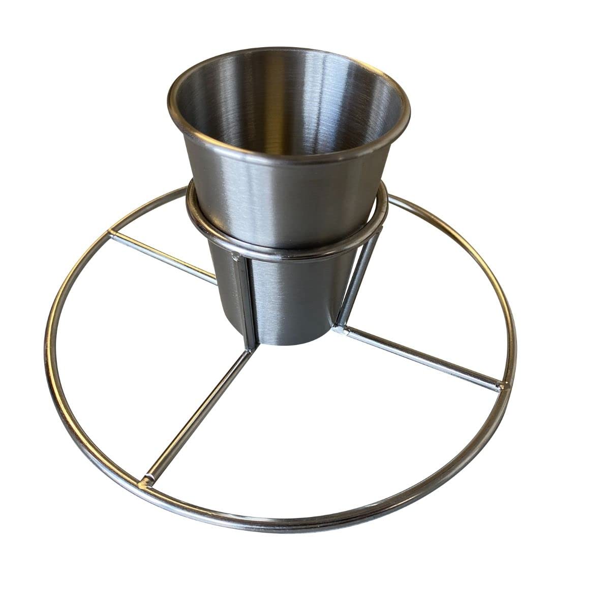 VORTEX (IN)DIRECT HEATFLAVORIZER Accessory Insert, Stainless Beer CAN Chicken Rack Cup - Medium (Flavorizer Insert Only)