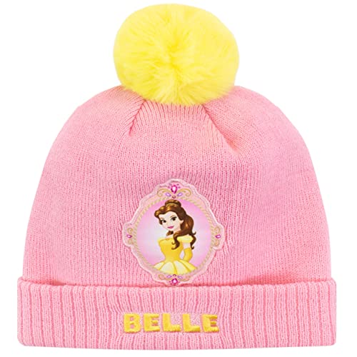 Disney Kids Winter Hat and Gloves Set Belle Pink One Size2