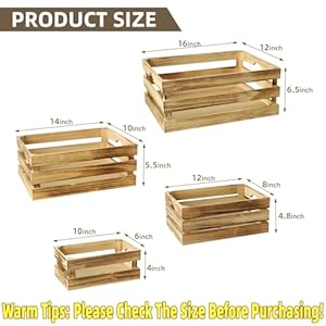 Large torched wood storage crates decorative set of 4 nesting wooden crates for display rustic farmhouse wooden storage container boxes made from 100 wood  urban country home decor